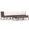 6-Delige Loungeset Met Kussens Poly Rattan