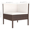 6-Delige Loungeset Met Kussens Poly Rattan