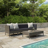 6-Delige Loungeset Met Kussens Poly Rattan