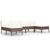 6-Delige Loungeset Met Kussens Poly Rattan