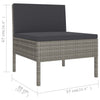 6-Delige Loungeset Met Kussens Poly Rattan