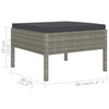 6-Delige Loungeset Met Kussens Poly Rattan