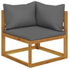 1 Loungeset Met Kussens Massief Acaciahout