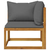 1 Loungeset Met Kussens Massief Acaciahout