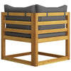 1 Loungeset Met Kussens Massief Acaciahout