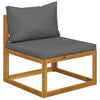 1 Loungeset Met Kussens Massief Acaciahout