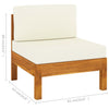 10-Delige Loungeset Met Witte Kussens Acaciahout