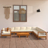 10-Delige Loungeset Met Witte Kussens Acaciahout