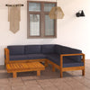 6-Delige Loungeset Met Witte Kussens Acaciahout