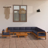 10-Delige Loungeset Met Witte Kussens Acaciahout