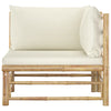 2-Delige Loungeset Met Kussens Bamboe Wit