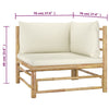 2-Delige Loungeset Met Kussens Bamboe Wit