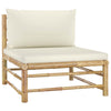 10-Delige Loungeset Met Witte Kussens Bamboe