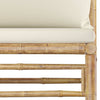 1 Loungeset Met Witte Kussens Bamboe