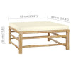 3-Delige Loungeset Met Witte Kussens Bamboe