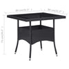 3-Delige Tuinset Poly Rattan En Glas