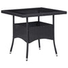 3-Delige Tuinset Poly Rattan En Glas