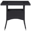3-Delige Tuinset Poly Rattan En Glas