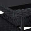 3-Delige Tuinset Poly Rattan En Glas