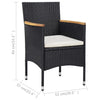3-Delige Tuinset Poly Rattan En Acaciahout