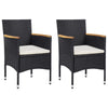 3-Delige Tuinset Poly Rattan En Acaciahout