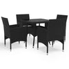 3-Delige Tuinset Poly Rattan En Glas