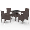 3-Delige Tuinset Poly Rattan En Glas