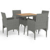 3-Delige Tuinset Poly Rattan En Glas