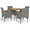 3-Delige Tuinset Poly Rattan En Acaciahout