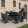 3-Delige Tuinset Poly Rattan En Glas