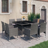 3-Delige Tuinset Poly Rattan En Glas