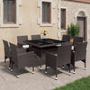 3-Delige Tuinset Poly Rattan En Glas