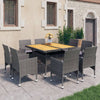 3-Delige Tuinset Poly Rattan En Glas