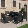 3-Delige Tuinset Poly Rattan En Acaciahout