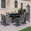 3-Delige Tuinset Poly Rattan En Acaciahout