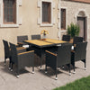 3-Delige Tuinset Poly Rattan En Acaciahout