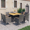 3-Delige Tuinset Poly Rattan En Acaciahout