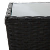 3-Delige Bistroset Poly Rattan En Gehard Glas