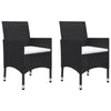 3-Delige Bistroset Poly Rattan En Gehard Glas