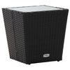 3-Delige Bistroset Poly Rattan En Gehard Glas