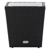 3-Delige Bistroset Poly Rattan En Gehard Glas