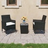 3-Delige Bistroset Poly Rattan En Gehard Glas