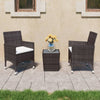 3-Delige Bistroset Poly Rattan En Gehard Glas