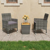 3-Delige Bistroset Poly Rattan En Acaciahout