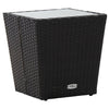 5-Delige Bistroset Poly Rattan En Gehard Glas