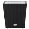 5-Delige Bistroset Poly Rattan En Gehard Glas