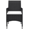3-Delige Bistroset Poly Rattan En Gehard Glas