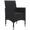 3-Delige Bistroset Poly Rattan En Gehard Glas