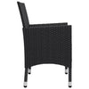 3-Delige Bistroset Poly Rattan En Gehard Glas