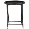 3-Delige Bistroset Poly Rattan En Gehard Glas